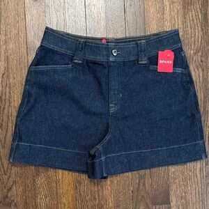 NWT SPANX Denim Shorts L